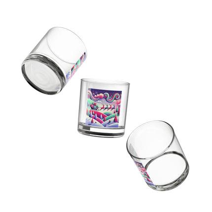 Festive Reindeer Flight Rocks Glass, 10oz