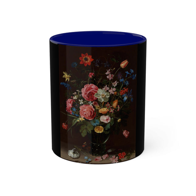 A Bouquet of Flowers by Clara Peeters Colorful Mugs, 11oz