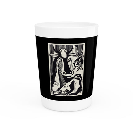 The Large Cow by Ernst Ludwig Kirchner Ceramic Shot Glass