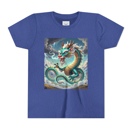Tibetan Dragon in Battle Youth Short Sleeve Tee