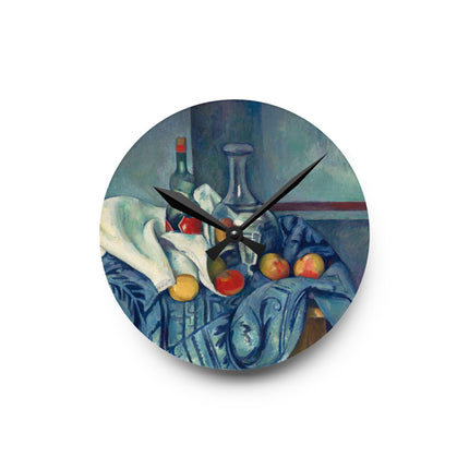 The Peppermint Bottle by Paul Cézanne Acrylic Wall Clock, Round and Square
