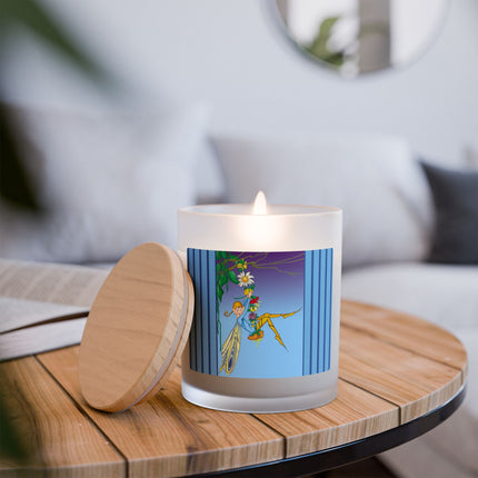 A Fairy’s Delight Frosted Glass Candle, 11oz