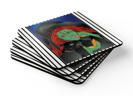 Mirror, Mirror A Witch's Touch Corkwood Coaster Set