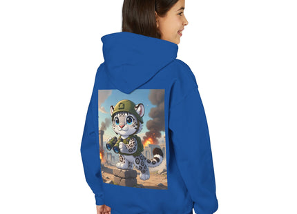 Snow Leopard Lookout Youth Heavy Blend Hooded Sweatshirt