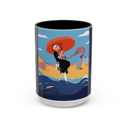 Beachside Promenade Colorful Mugs – Chic Summer Stroll & Coastal Glamour