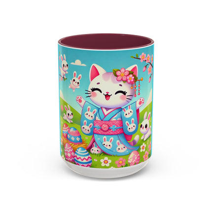 Springtime Kitten’s Easter Joy Colorful Mugs (11oz, 15oz)