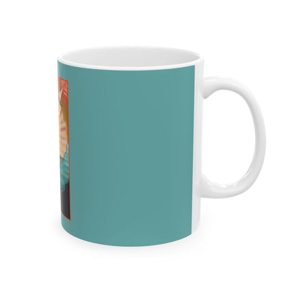 Seaside Serenity: A Glamorous Journey of Pearls and Sailboats Ceramic Mug 11oz