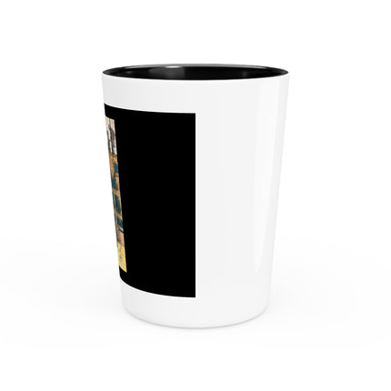 Japanese woman woodcut print by Kikukawa Eizan Ceramic Shot Glass