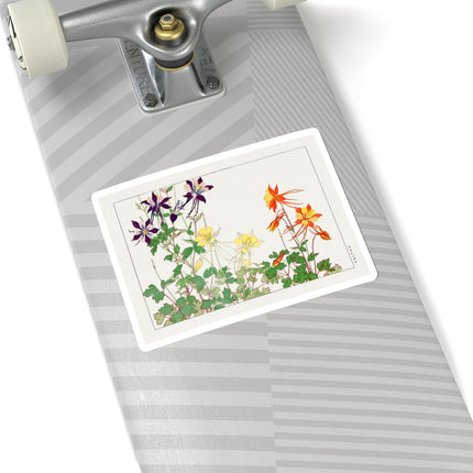 Aquilegia Flower by Tanigami Kônan Kiss-Cut Stickers (4 Sizes)