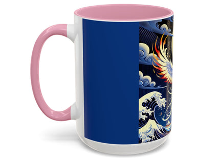 Majestic White Crane Colorful Mugs (11oz, 15oz)