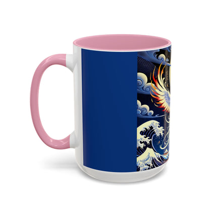 Majestic White Crane Colorful Mugs (11oz, 15oz)