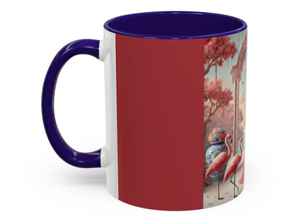 Petals, Porcelain, and Flamingos Colorful Mugs (11oz, 15oz)