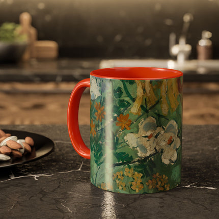 Flowers by August Babberger Colorful Mugs (11oz, 15oz)