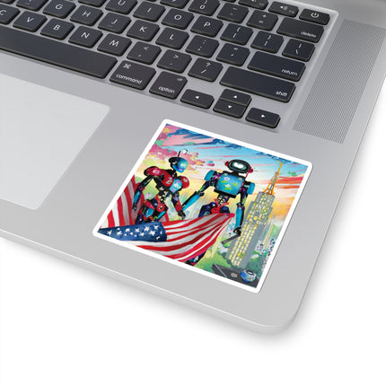 High Fashion Cyberpunk CIA Robots Kiss-Cut Stickers (4 Sizes)