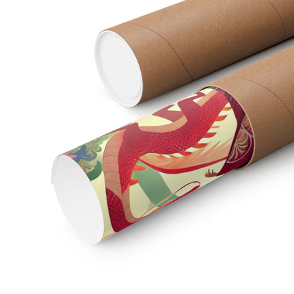🐉🧚 The Dragon Fairy’s Dance Matte Vertical Poster – Spring Magic & Mythical Grace