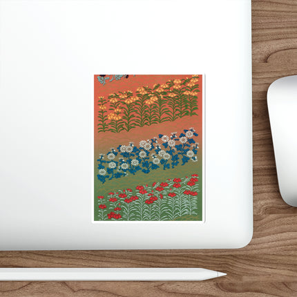 Japanese Flower Pattern II by G.A. Audsley Die-Cut Stickers (5 Sizes)