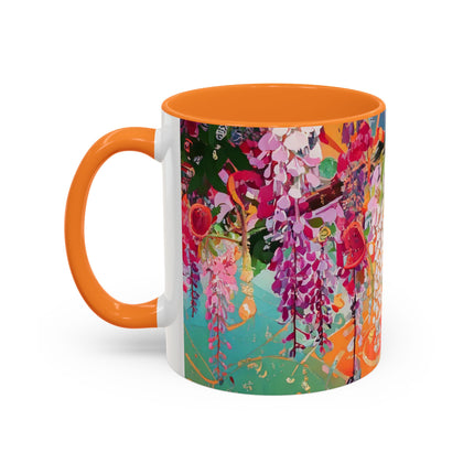 Golden Wisteria Elegance Colorful Mugs (11oz, 15oz)
