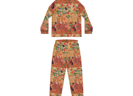 Japanese Fan Flower Pattern by G.A. Audsley Women's Satin Pajamas (AOP)