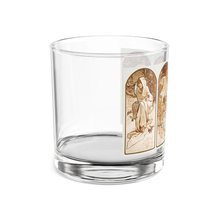 The Seasons by Alphonse Maria Mucha Rocks Glass, 10oz
