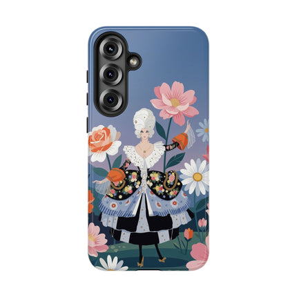 🌸🎀 The Grand Floral Promenade Phone Case – Art Deco Fashion Fantasy