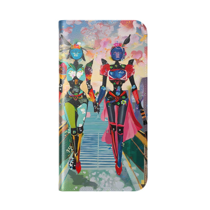 🤖🌆 Cyber Punk Robot Models Flip Case – Futuristic Fashion & Neon Elegance