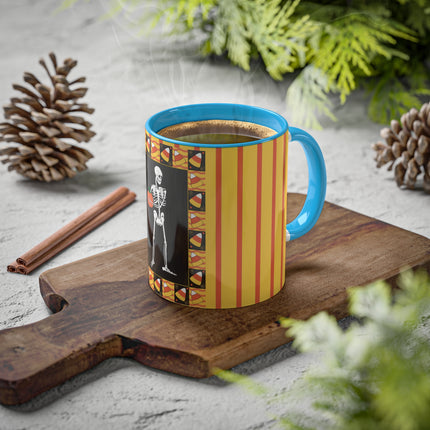 Candy Corn Skeleton Colorful Mugs (11oz, 15oz)