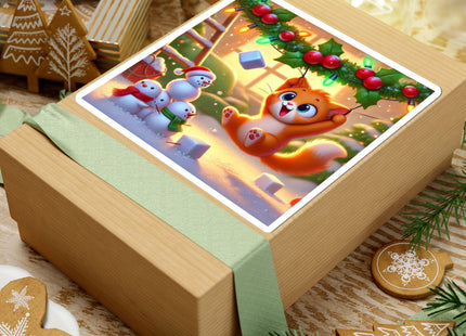 Naughty or Nice Kitten Kiss-Cut Stickers (4 Sizes)