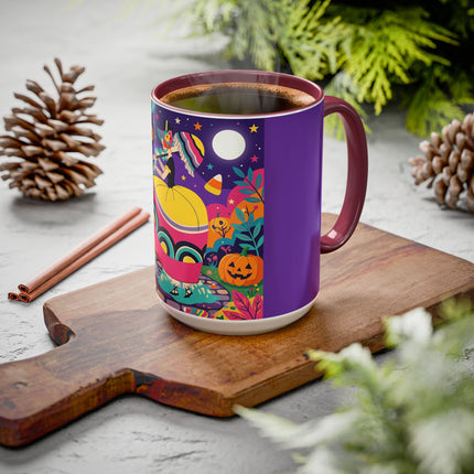 🌙🎃 The Lady Of Moonbeam Hollow Colorful Mug – Whimsical Halloween Charm