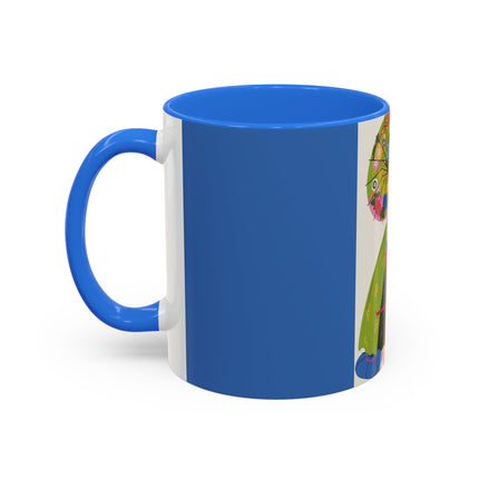 Lady with the Golden Fish Colorful Mugs – Whimsical Fashion & Playful Fantasy