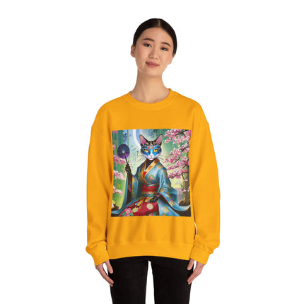 Cyberpunk Geisha Unisex Heavy Blend™ Crewneck Sweatshirt