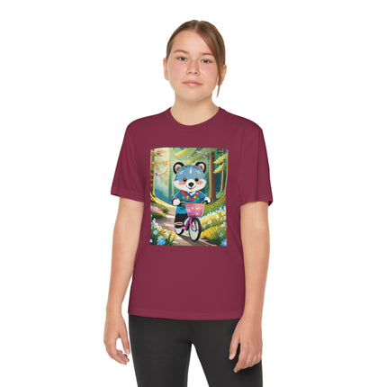 Furry Cyclist Youth Competitor Tee – Woodland Adventure & Playful Charm