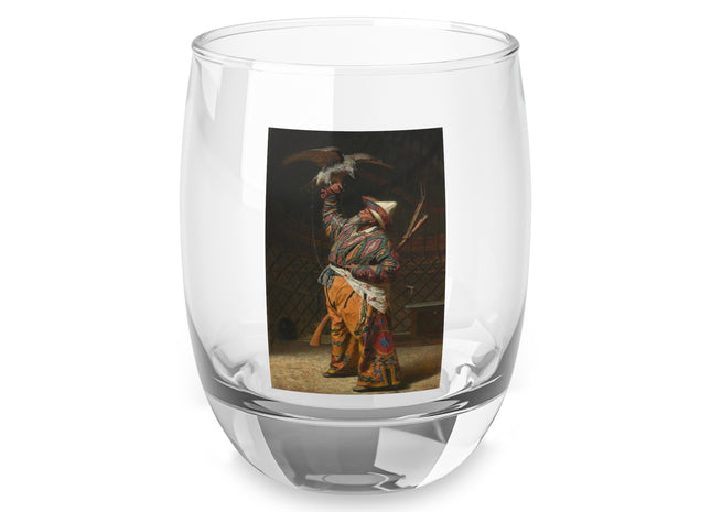 A Rich Kirghiz Huntsman with a Falcon by Vasily Vereshchagin Whiskey Glass