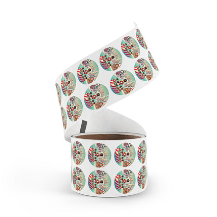 Nutcracker Candy-Striped Adventure Round Sticker Label Rolls