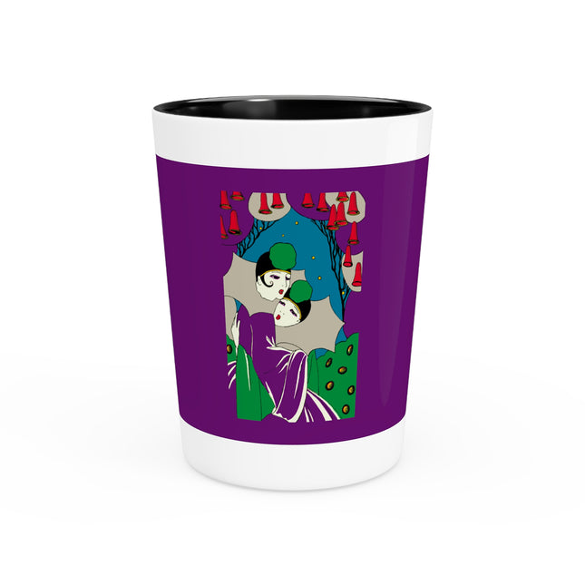 Two Pierrots Ceramic Shot Glass