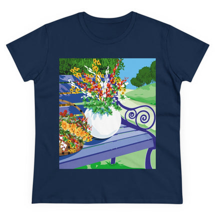 Blooming Harmony Women's Midweight Cotton Tee