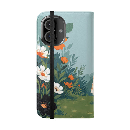 🌼🖤 The Ladies Of The Garden Promenade Flip Case – Art Deco Floral Fashion