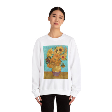 Vase with Twelve Sunflowers by Vincent Van Gogh Heavy Blend™ Crewneck Sweatshirt