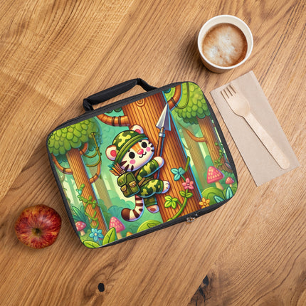 Stealthy Stripes Lunch Bag – Jungle Camo & Silent Hunter