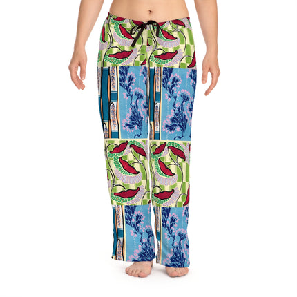 Floral Pattern by Emile-Alain Séguy Women's Pajama Pants (AOP)