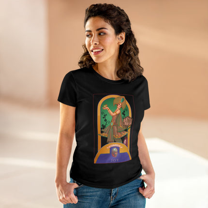 October & Opal, Tourmaline (from the Gem Series) by Sofia Chiostri Women's Midweight Cotton Tee