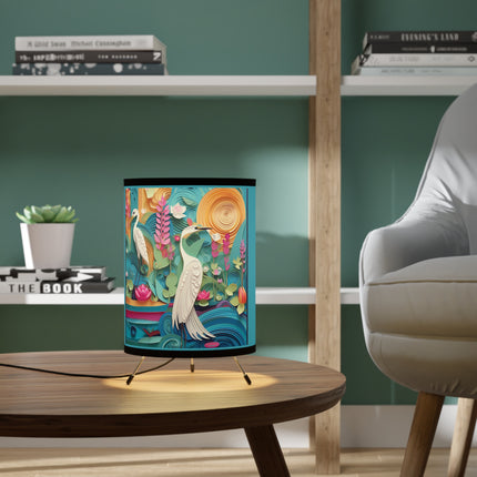 Elegant Egret Oasis Tripod Lamp