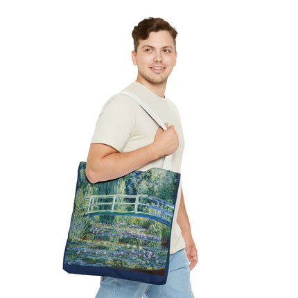 Water Lilies and Japanese Bridge by Claude Monet Tote Bag (AOP)