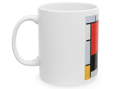 Composition with Red, Yellow, Blue, and Black by Piet Mondrian Ceramic Mug (11oz, 15oz)
