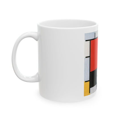 Composition with Red, Yellow, Blue, and Black by Piet Mondrian Ceramic Mug (11oz, 15oz)