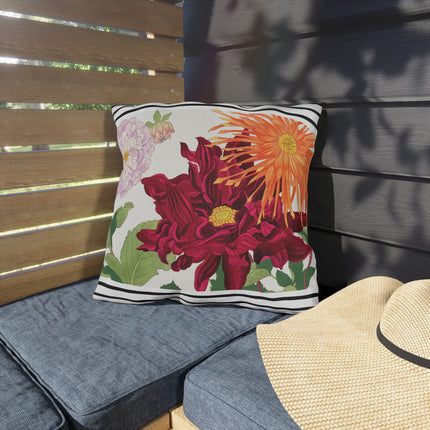 Dahlia Flower by Tanigami Kônan Outdoor Pillows