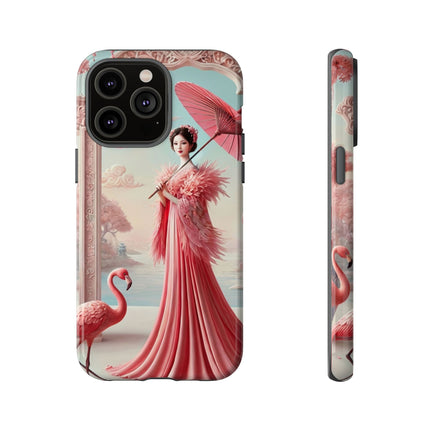 Petals, Porcelain, and Flamingos Phone Cases