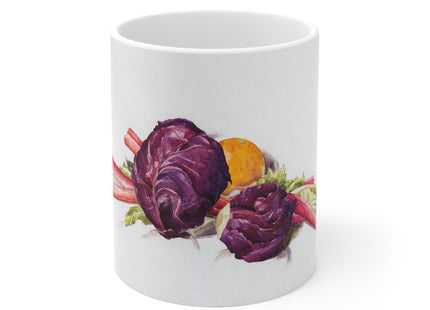 Red Cabbages, Rhubarb and Orange by Charles Demuth Ceramic Mug 11oz