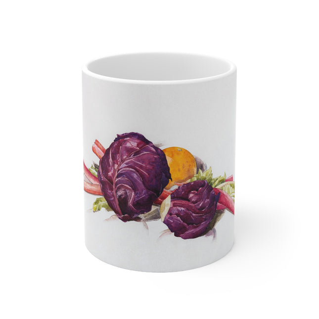 Red Cabbages, Rhubarb and Orange by Charles Demuth Ceramic Mug 11oz