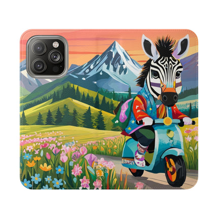 🦓🛴 Stripes on Wheels Flip Case – Sunny Adventures & Storybook Fun