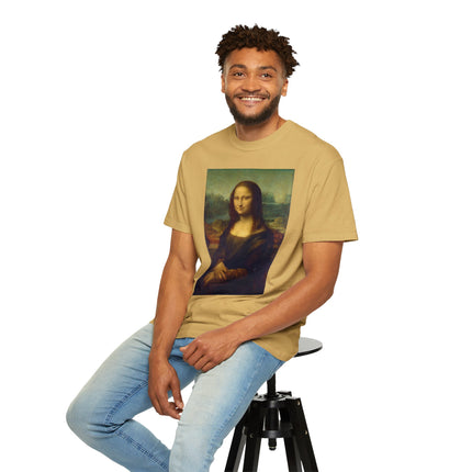 Mona Lisa by Leonardo da Vinci Unisex Garment-Dyed T-shirt